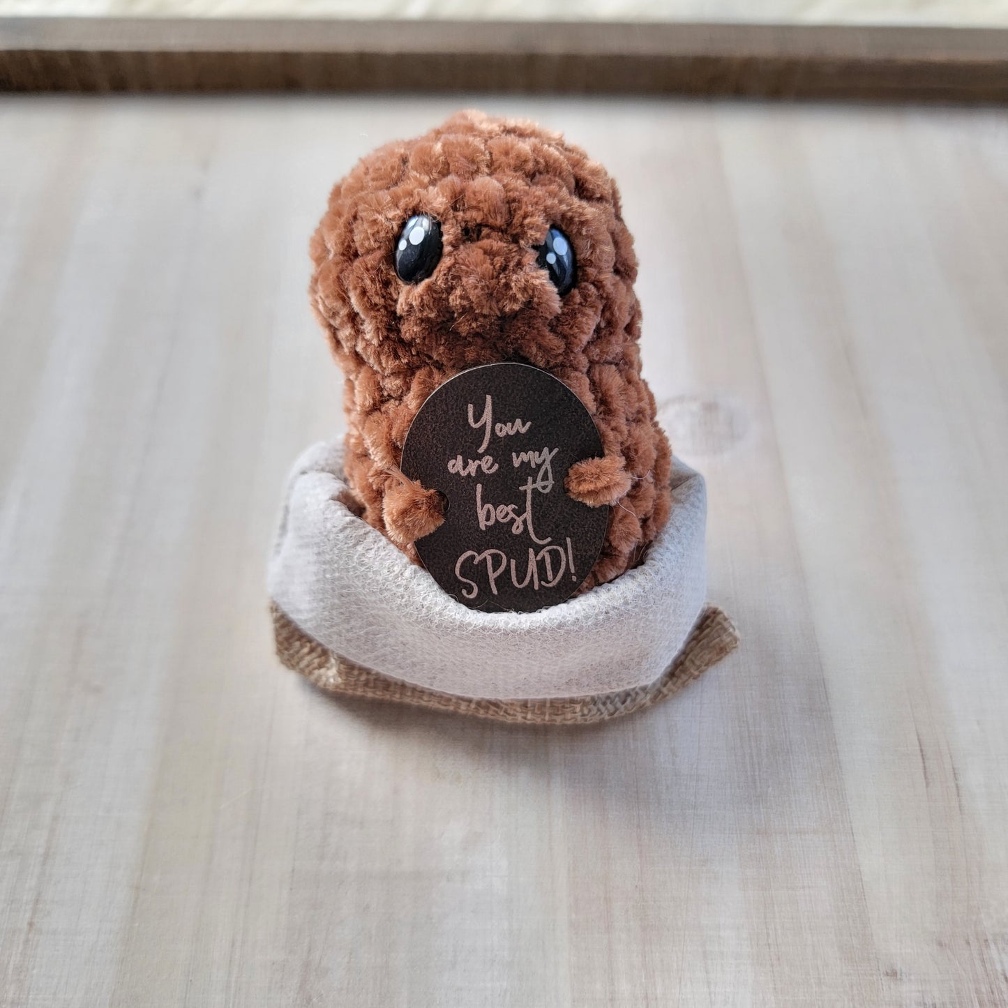 Homegrown Native Idaho Crochet Potatoes~Punny Emotional Support Potatoes~Stuffed Punny Potatoes