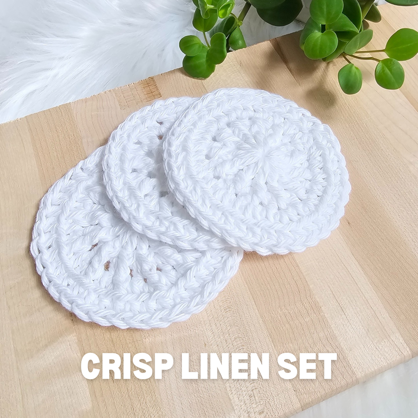 Handmade 100% Cotton Face Rounds (Pack of 3) ~ Reusable