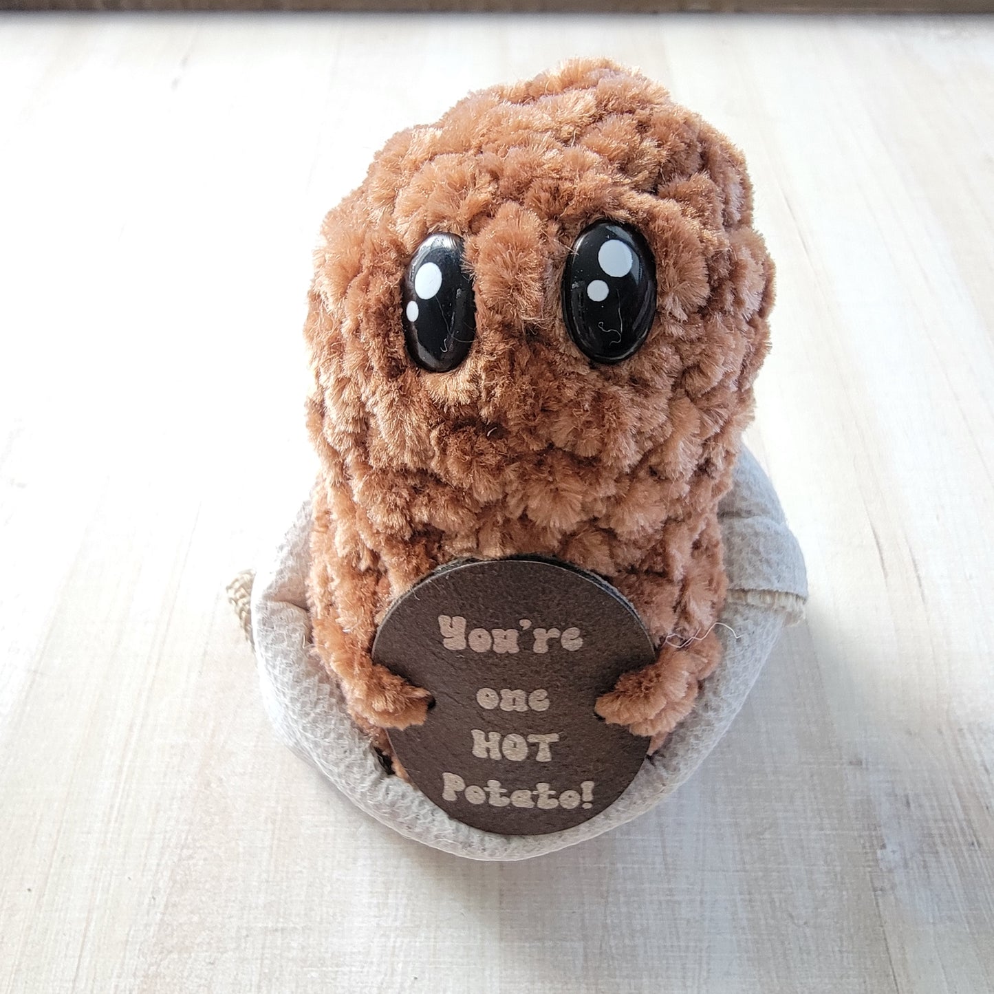 Homegrown Native Idaho Crochet Potatoes~Punny Emotional Support Potatoes~Stuffed Punny Potatoes