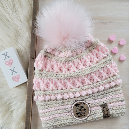 I Love You Valentine's/Galentines Adult/Teen Size Crochet Beanie