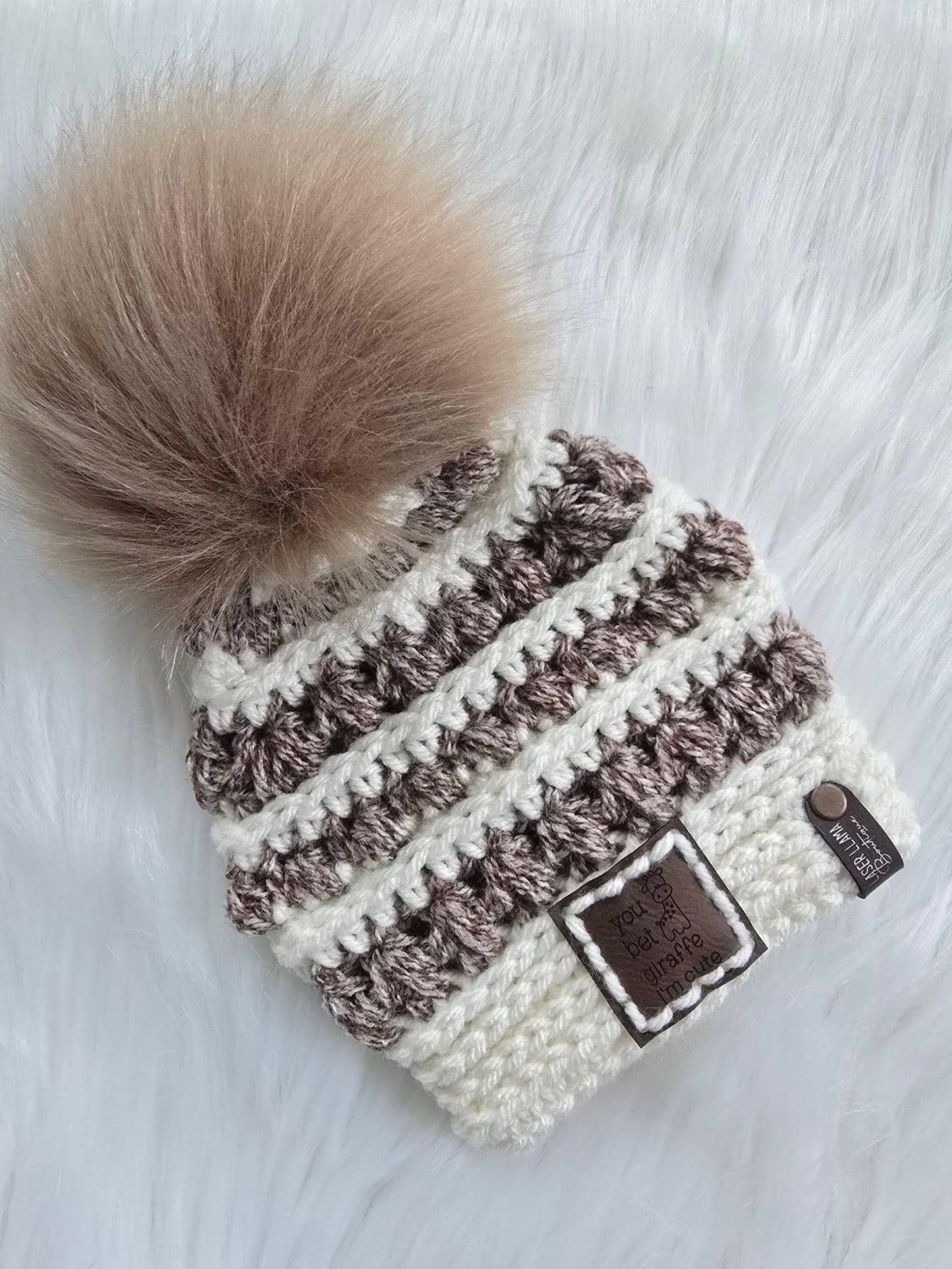 Sweet Safari Dreams Baby Gift Set - Crochet Giraffe Lovey &amp; Beanie (0-3 Months)