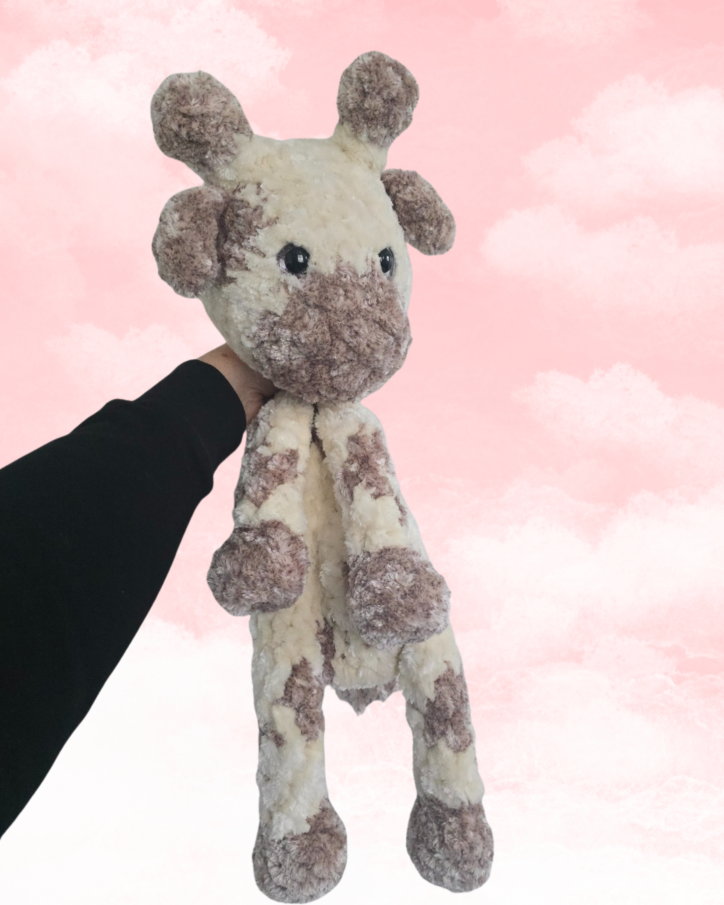 Sweet Safari Dreams Baby Gift Set - Crochet Giraffe Lovey &amp; Beanie (0-3 Months)