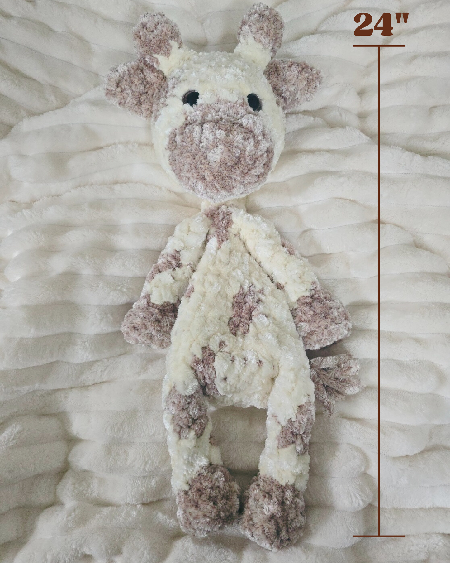 Sweet Safari Dreams Baby Gift Set - Crochet Giraffe Lovey &amp; Beanie (0-3 Months)