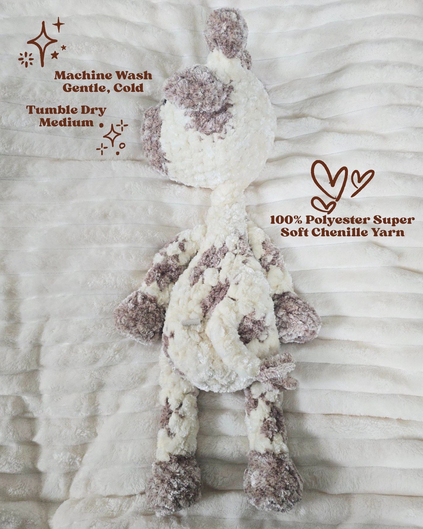 Sweet Safari Dreams Baby Gift Set - Crochet Giraffe Lovey &amp; Beanie (0-3 Months)